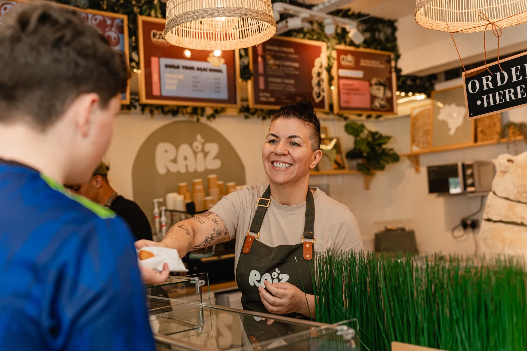 RAIZ Açaí Shop and café counter in Dungannon